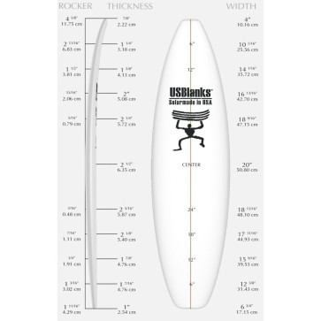 US Blanks 60 P Surfboard Blank