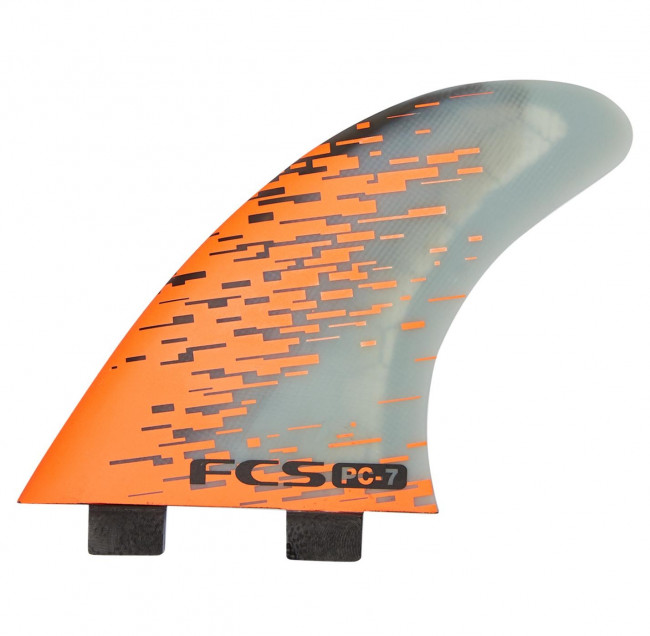 FCS PC-7 Orange Smoke LG Tri Fin Set