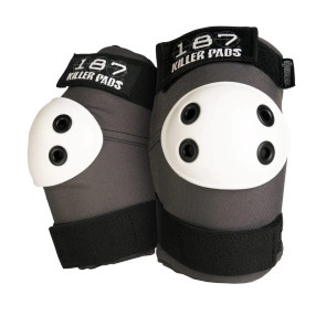 187 Killer Pads Elbow Pad Grey with White Caps