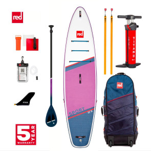 Red Sport 113 x 32 MSL  Purple Inflatable SUP Package with Paddle