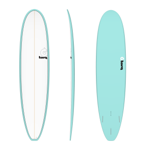 Torq 80 Long light teal blue white deck Surfboard