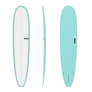 Torq 91 Long light teal blue white deck Surfboard